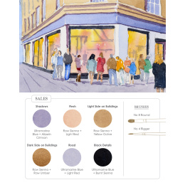 Watercolor Mixing Deck: Architecture i gruppen Skapande & Hobby / Böcker / Instruktionsböcker hos Pen Store (137193)