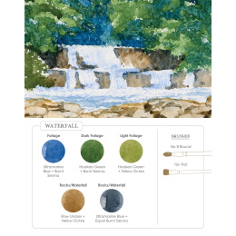 Watercolor Mixing Deck: Landscapes i gruppen Skapande & Hobby / Böcker / Instruktionsböcker hos Pen Store (137194)