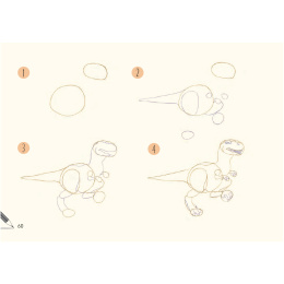 Draw 30: Dinosaurs i gruppen Skapande & Hobby / Böcker / Instruktionsböcker hos Pen Store (137212)
