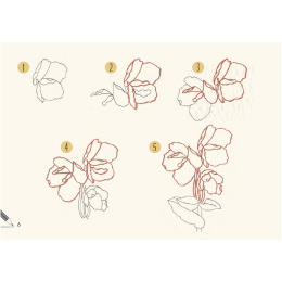 Draw 30: Flowers i gruppen Skapande & Hobby / Böcker / Instruktionsböcker hos Pen Store (137215)