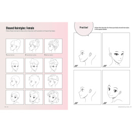 Draw Manga Faces, Heads and Hairstyles i gruppen Skapande & Hobby / Böcker / Instruktionsböcker hos Pen Store (137217)