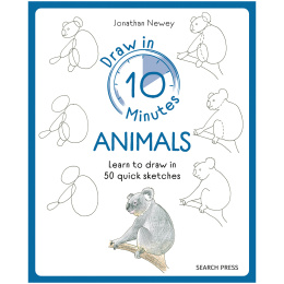 Draw in 10 Minutes: Animals i gruppen Skapande & Hobby / Böcker / Instruktionsböcker hos Pen Store (137218)