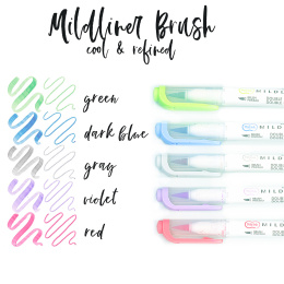 Mildliner Brush 5-pack Cool & Refined i gruppen Pennor / Konstnärspennor / Penselpennor hos Pen Store (137265)