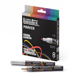 Marker Metallic 8-set i gruppen Pennor / Konstnärspennor / Akrylmarkers hos Pen Store (137373)