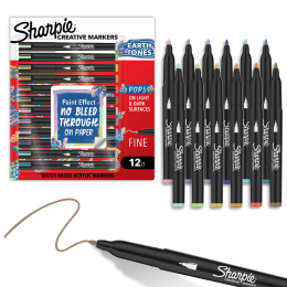 Creative Marker Fine Tip 12-pack Earth Tones i gruppen Pennor / Konstnärspennor / Akrylmarkers hos Pen Store (137407)