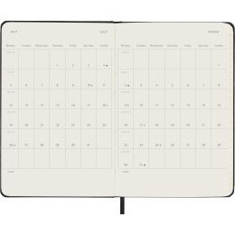 Kalender 12M Daily 2027 Hardcover Pocket Black i gruppen Papper & Block / Kalendrar och almanackor / 12-månaderskalendrar hos Pen Store (137432)