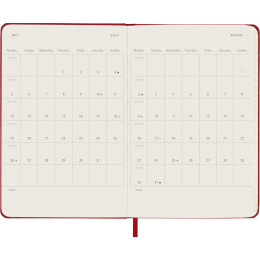 Kalender 12M Daily 2027 Hardcover Pocket Red i gruppen Papper & Block / Kalendrar och almanackor / 12-månaderskalendrar hos Pen Store (137435)