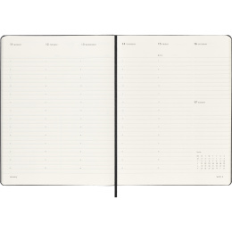 Kalender 12M Weekly Vertical PRO 2027 Hardcover XL Black i gruppen Papper & Block / Kalendrar och almanackor / 12-månaderskalendrar hos Pen Store (137443)