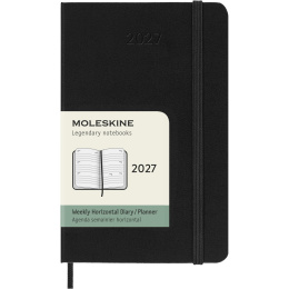 Kalender 12M Weekly Horizontal 2027 Hardcover Pocket Black i gruppen Papper & Block / Kalendrar och almanackor / 12-månaderskalendrar hos Pen Store (137448)