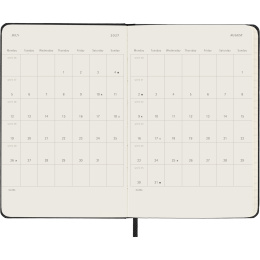 Kalender 12M Weekly Horizontal 2027 Hardcover Pocket Black i gruppen Papper & Block / Kalendrar och almanackor / 12-månaderskalendrar hos Pen Store (137448)