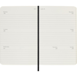 Kalender 12M Weekly Horizontal 2027 Softcover Pocket Black i gruppen Papper & Block / Kalendrar och almanackor / 12-månaderskalendrar hos Pen Store (137449)