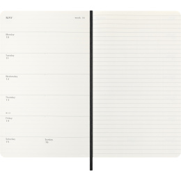 Kalender 12M Weekly Notebook 2027 Softcover Large Black i gruppen Papper & Block / Kalendrar och almanackor / 12-månaderskalendrar hos Pen Store (137451)