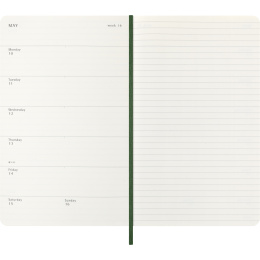 Kalender 12M Weekly Notebook 2027 Softcover Large Myrtle Green i gruppen Papper & Block / Kalendrar och almanackor / 12-månaderskalendrar hos Pen Store (137453)