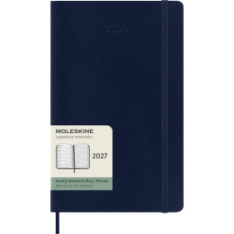 Kalender 12M Weekly Notebook 2027 Softcover Large Sapphire Blue i gruppen Papper & Block / Kalendrar och almanackor / 12-månaderskalendrar hos Pen Store (137454)