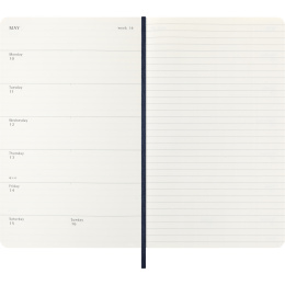 Kalender 12M Weekly Notebook 2027 Softcover Large Sapphire Blue i gruppen Papper & Block / Kalendrar och almanackor / 12-månaderskalendrar hos Pen Store (137454)