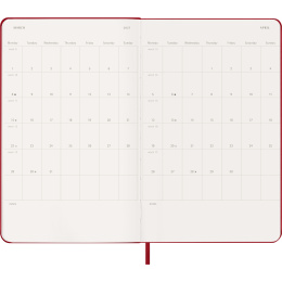 Kalender 12M Weekly Notebook 2027 Hardcover Large Red i gruppen Papper & Block / Kalendrar och almanackor / 12-månaderskalendrar hos Pen Store (137455)