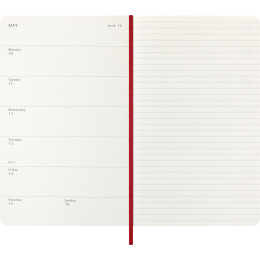 Kalender 12M Weekly Notebook 2027 Softcover Large Red i gruppen Papper & Block / Kalendrar och almanackor / 12-månaderskalendrar hos Pen Store (137456)