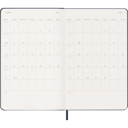 Kalender 12M Weekly Notebook 2027 Hardcover Large Sapphire Blue i gruppen Papper & Block / Kalendrar och almanackor / 12-månaderskalendrar hos Pen Store (137457)