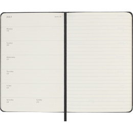 Kalender 12M Weekly Notebook 2027 Hardcover Pocket Black i gruppen Papper & Block / Kalendrar och almanackor / 12-månaderskalendrar hos Pen Store (137458)