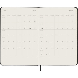 Kalender 12M Weekly Notebook 2027 Hardcover Pocket Black i gruppen Papper & Block / Kalendrar och almanackor / 12-månaderskalendrar hos Pen Store (137458)