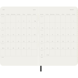 Kalender 12M Weekly Notebook 2027 Softcover Pocket Black i gruppen Papper & Block / Kalendrar och almanackor / 12-månaderskalendrar hos Pen Store (137459)
