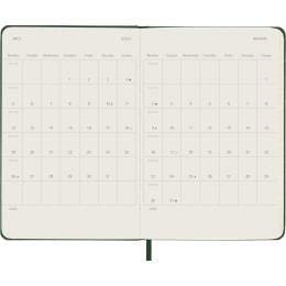 Kalender 12M Weekly Notebook 2027 Hardcover Pocket Myrtle Green i gruppen Papper & Block / Kalendrar och almanackor / 12-månaderskalendrar hos Pen Store (137460)
