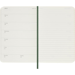 Kalender 12M Weekly Notebook 2027 Softcover Pocket Myrtle Green i gruppen Papper & Block / Kalendrar och almanackor / 12-månaderskalendrar hos Pen Store (137461)