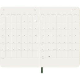 Kalender 12M Weekly Notebook 2027 Softcover Pocket Myrtle Green i gruppen Papper & Block / Kalendrar och almanackor / 12-månaderskalendrar hos Pen Store (137461)