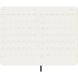 Kalender 12M Weekly Notebook 2027 Softcover Pocket Sapphire Blue i gruppen Papper & Block / Kalendrar och almanackor / 12-månaderskalendrar hos Pen Store (137462)