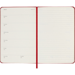 Kalender 12M Weekly Notebook 2027 Hardcover Pocket Red i gruppen Papper & Block / Kalendrar och almanackor / 12-månaderskalendrar hos Pen Store (137463)