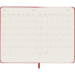 Kalender 12M Weekly Notebook 2027 Hardcover Pocket Red i gruppen Papper & Block / Kalendrar och almanackor / 12-månaderskalendrar hos Pen Store (137463)
