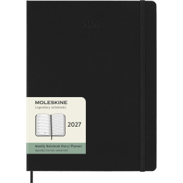 Kalender 12M Weekly Notebook 2027 Hardcover XL Black i gruppen Papper & Block / Kalendrar och almanackor / 12-månaderskalendrar hos Pen Store (137466)