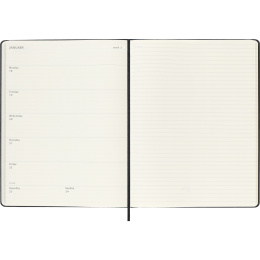 Kalender 12M Weekly Notebook 2027 Hardcover XL Black i gruppen Papper & Block / Kalendrar och almanackor / 12-månaderskalendrar hos Pen Store (137466)