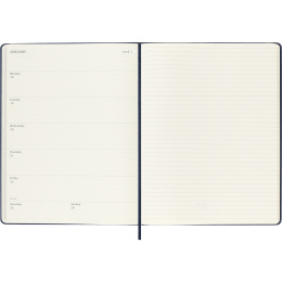 Kalender 12M Weekly Notebook 2027 Hardcover XL Sapphire Blue i gruppen Papper & Block / Kalendrar och almanackor / 12-månaderskalendrar hos Pen Store (137468)