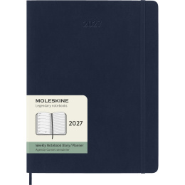 Kalender 12M Weekly Notebook 2027 Softcover XL Sapphire Blue i gruppen Papper & Block / Kalendrar och almanackor / 12-månaderskalendrar hos Pen Store (137469)