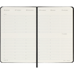 Kalender 12M Weekly Vertical 2027 Hardcover Pocket Black i gruppen Papper & Block / Kalendrar och almanackor / 12-månaderskalendrar hos Pen Store (137471)