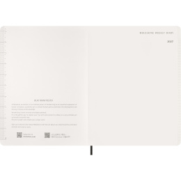 Kalender 12M Weekly Vertical 2027 Essential Softcover XXL Black i gruppen Papper & Block / Kalendrar och almanackor / 12-månaderskalendrar hos Pen Store (137472)