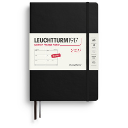 Kalender Weekly Planner 2027 A5 Black i gruppen Papper & Block / Kalendrar och almanackor / 12-månaderskalendrar hos Pen Store (137486)