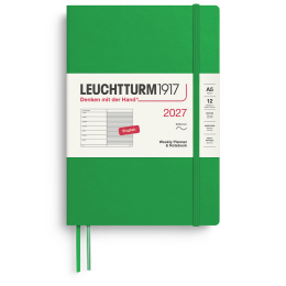 Kalender Weekly Planner & Notebook 2027 A5 Soft Cover Spring Leaf i gruppen Papper & Block / Kalendrar och almanackor / 12-månaderskalendrar hos Pen Store (137501)
