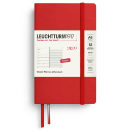 Kalender Weekly Planner & Notebook 2027 A6 Cherry i gruppen Papper & Block / Kalendrar och almanackor / 12-månaderskalendrar hos Pen Store (137507)