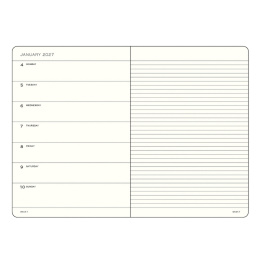 Kalender Weekly Planner & Notebook 2027 A5 Black i gruppen Papper & Block / Kalendrar och almanackor / 12-månaderskalendrar hos Pen Store (137512)