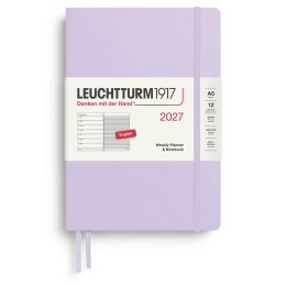 Kalender Weekly Planner & Notebook 2027 A5 Lilac i gruppen Papper & Block / Kalendrar och almanackor / 12-månaderskalendrar hos Pen Store (137513)