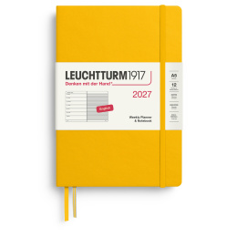 Kalender Weekly Planner & Notebook 2027 A5 Sunflower i gruppen Papper & Block / Kalendrar och almanackor / 12-månaderskalendrar hos Pen Store (137518)