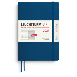 Kalender Weekly Planner & Notebook 2027 A5 Indigo i gruppen Papper & Block / Kalendrar och almanackor / 12-månaderskalendrar hos Pen Store (137522)