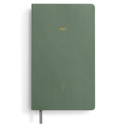 Kalender Quarterly Planner 2027 Shades of Green i gruppen Papper & Block / Kalendrar och almanackor / 12-månaderskalendrar hos Pen Store (137525)