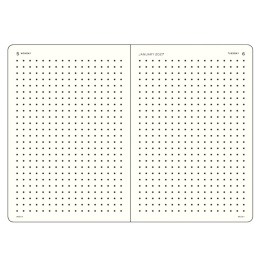 Kalender Quarterly Planner 2027 Shades of Green i gruppen Papper & Block / Kalendrar och almanackor / 12-månaderskalendrar hos Pen Store (137525)