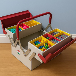 Toolbox Atena Green/Blue i gruppen Skapande & Hobby / Organisera / Förvaringslådor hos Pen Store (137553)