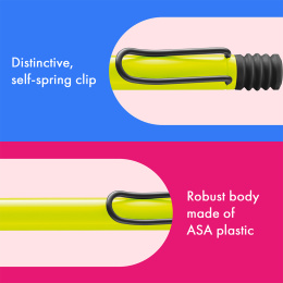 Safari Kulspetspenna Neon Yellow i gruppen Pennor / Fine Writing / Kulspetspennor hos Pen Store (137580)