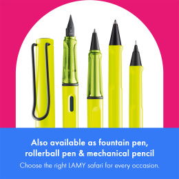 Safari Kulspetspenna Neon Yellow i gruppen Pennor / Fine Writing / Kulspetspennor hos Pen Store (137580)