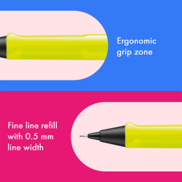 Safari Stiftpenna 0.5 Neon Yellow i gruppen Pennor / Skriva / Stiftpennor hos Pen Store (137582)